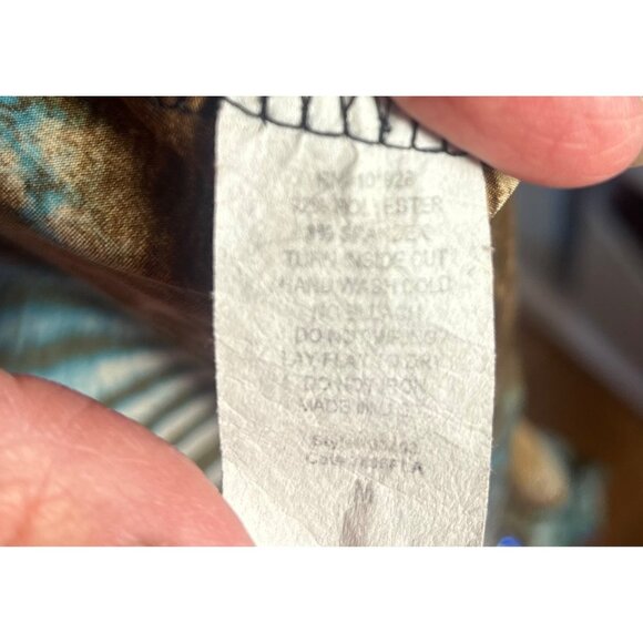 Vintage Y2K Top M Babydoll Rhinestone detail Asymmetrical Animal Print - Picture 3 of 7